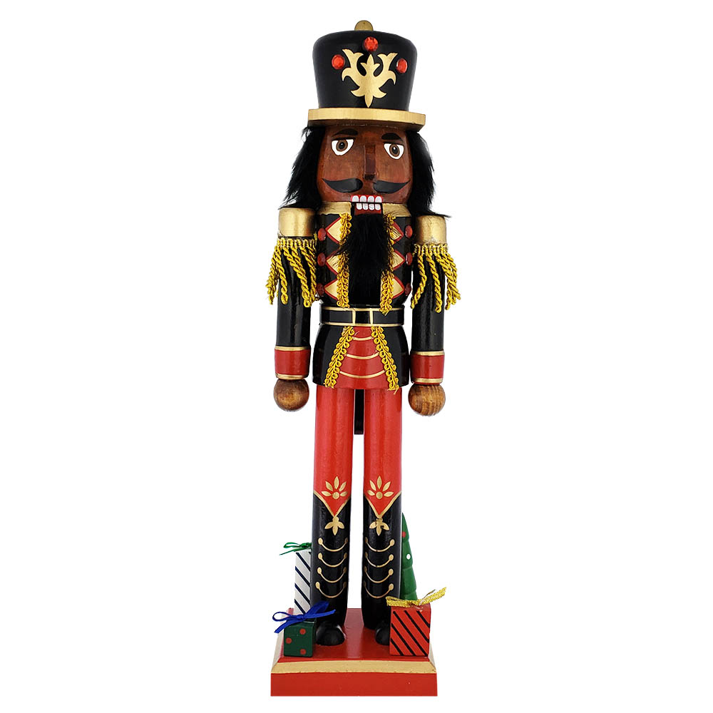 African American Soldier Nutcracker Black Red Gifts Base 15 inch