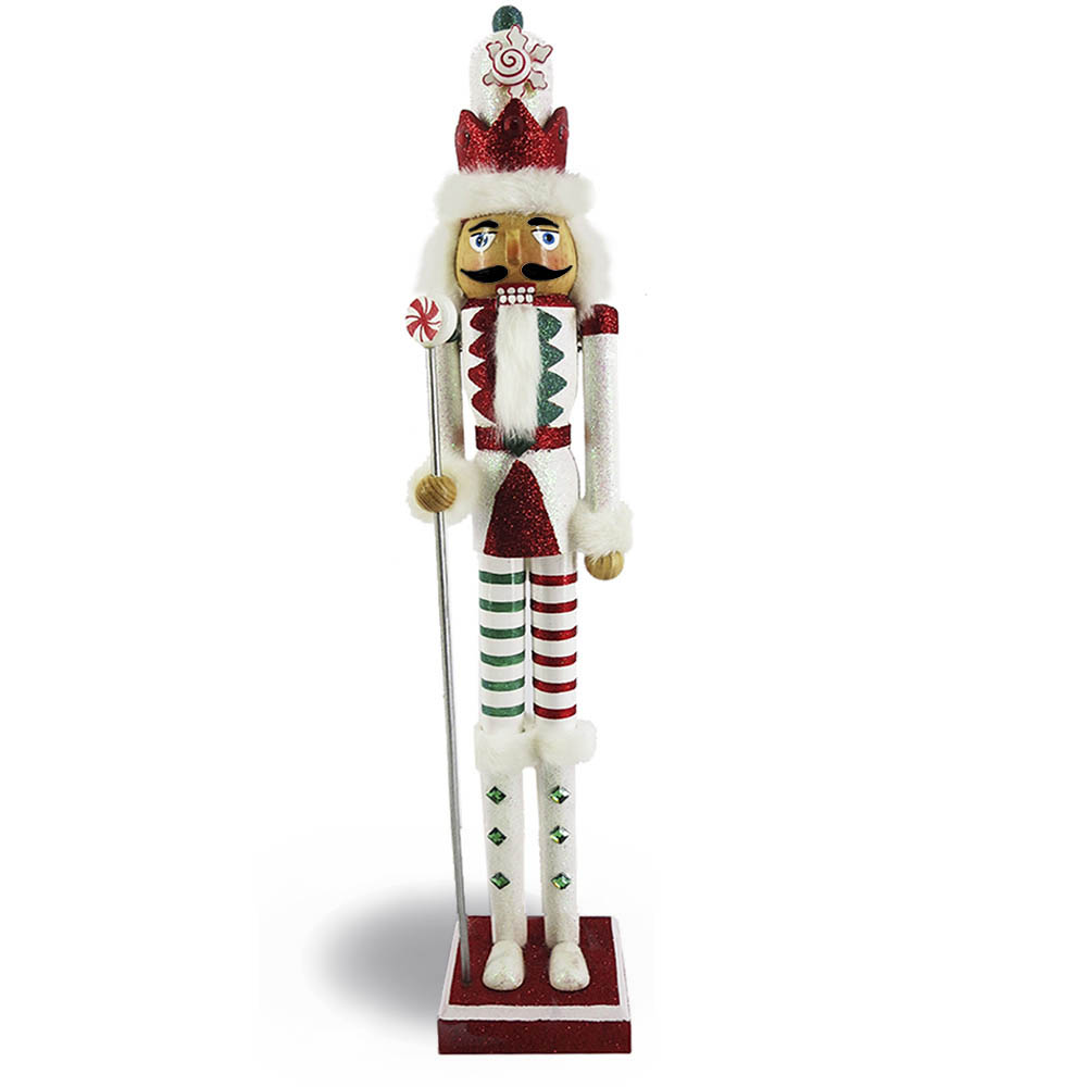 Candy Cane Nutcracker Red Candy Striping Slim 20 inch