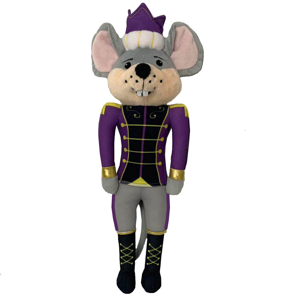 Plush Mouse King Doll with Royal Purple Jacket and traditional Crown 12 inch