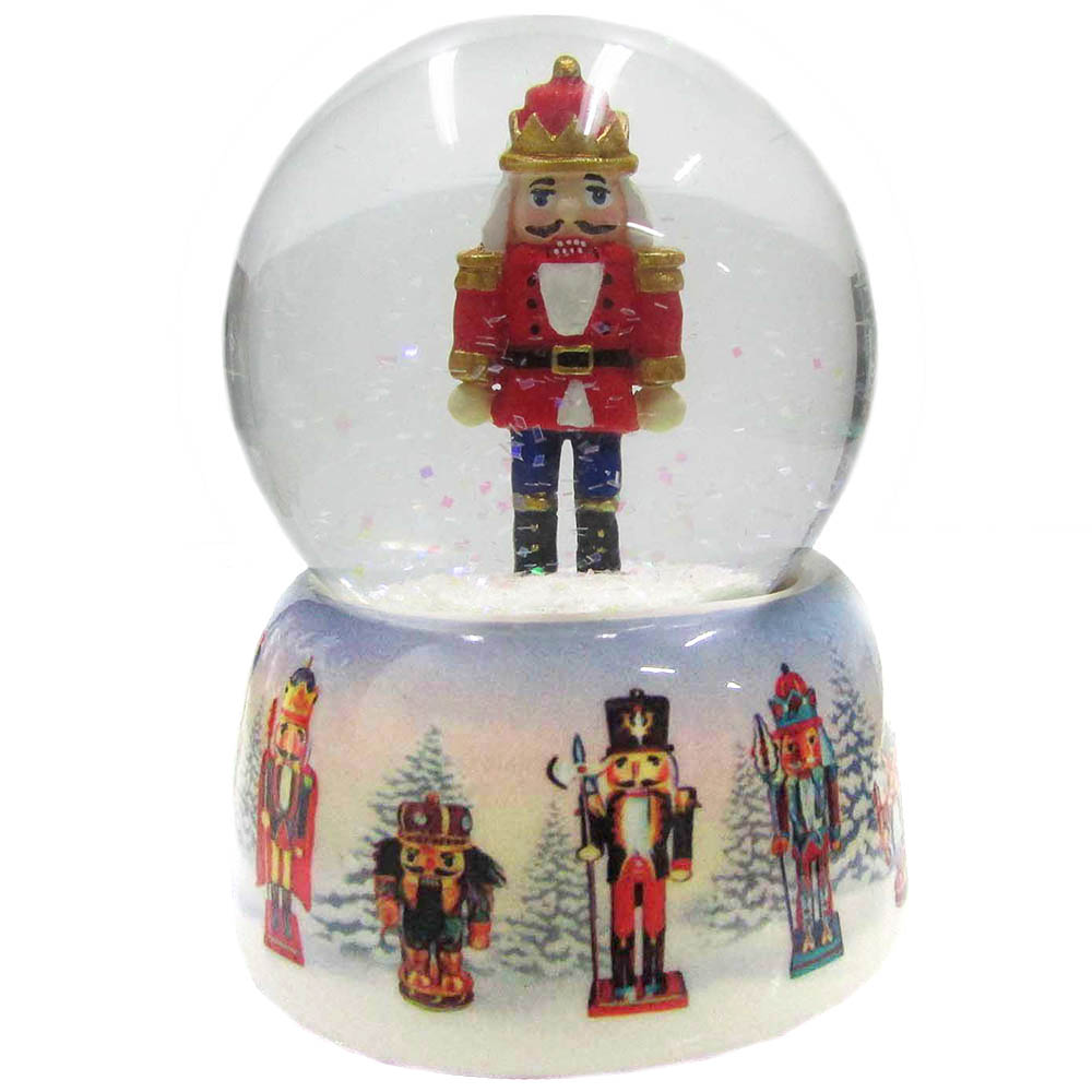 Musical Nutcracker Snow Globe Ceramic 65mm