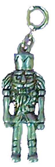 Nutcracker Soldier with Sword in Gold or Silver Charm