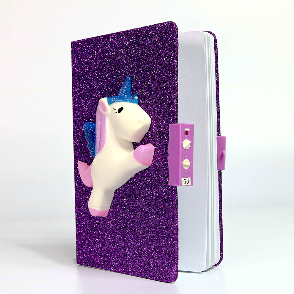 Purple Glitter Unicorn Journal