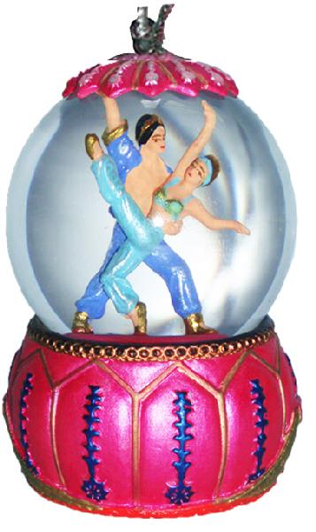 Mini Arabian Dancers Snow Globe Ornament