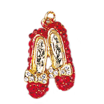 Wizard of Oz Themed Ruby Red Slippers Necklace
