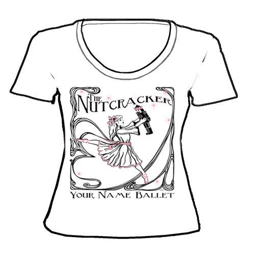 APP-36-SNT Art Deco Style Dreamy Design Clara with The Nutcracker - Scoop Neck Shirts