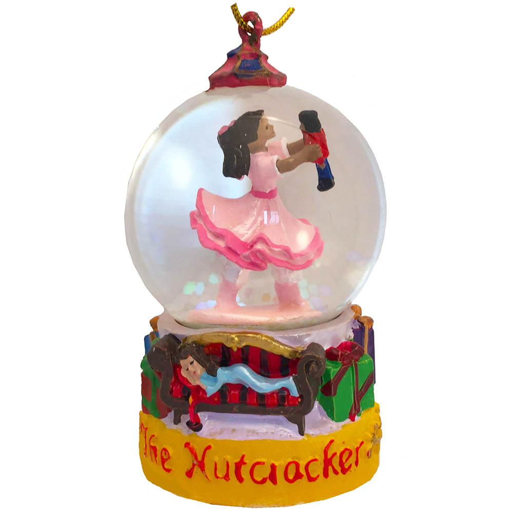 Mini African American Clara Snow Globe Ornament