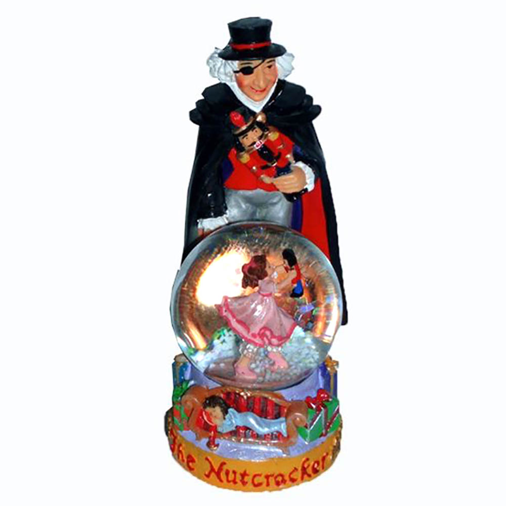 Drosselmeyer Figurine With Clara Mini Snow Globe