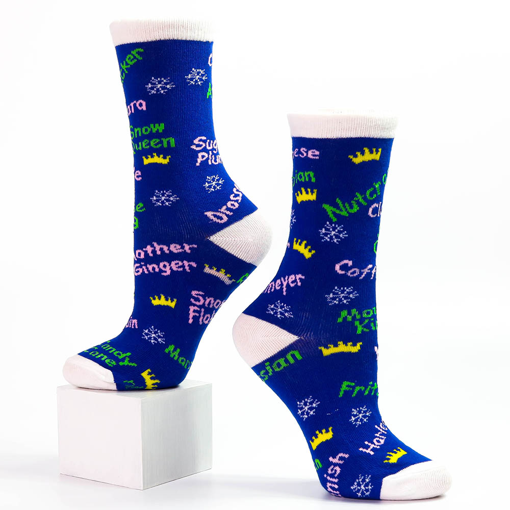 Nutcracker Suite Ballet Character Names Blue Purple Green Sock