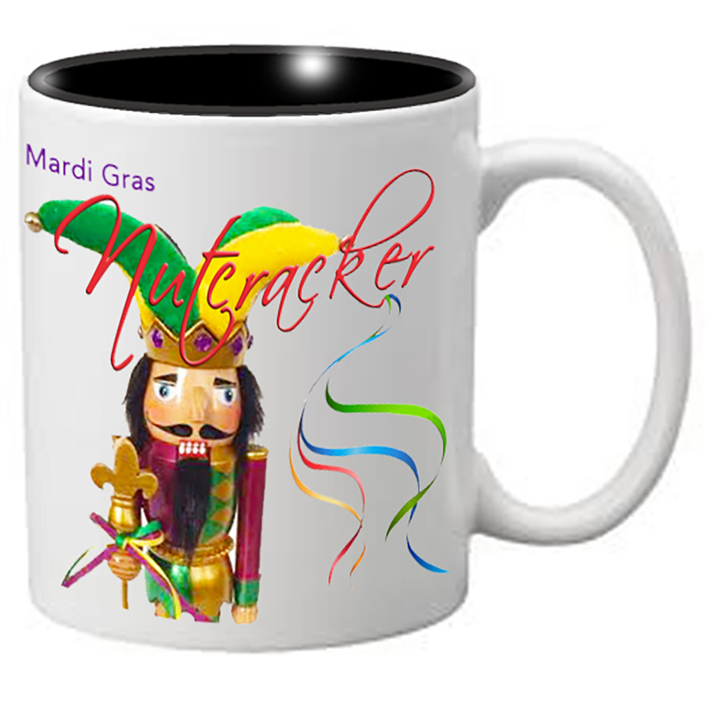 Nutcracker Ballet Mug - Mardigras5 - Fun Jester Nutcracker with words