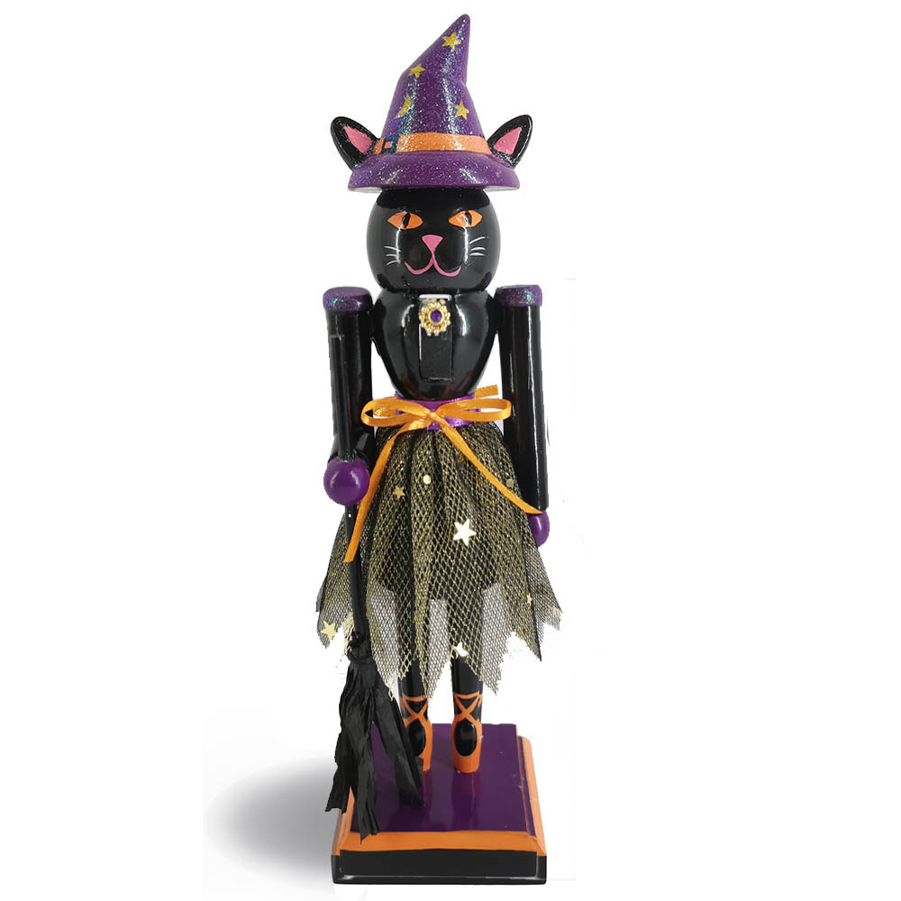 Black Cat Ballerina Nutcracker 10 inch