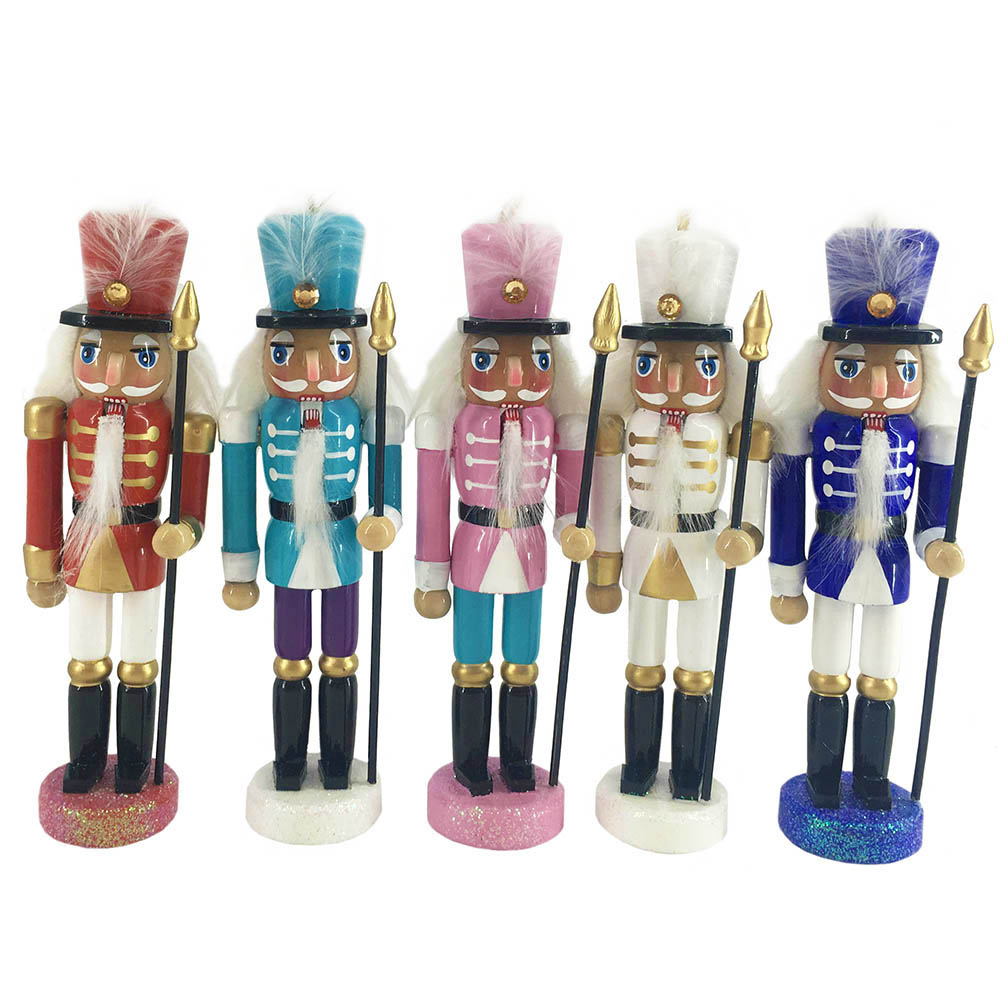 Multicolor Nutcracker Ornaments Set of 5 Ornaments 6 inch