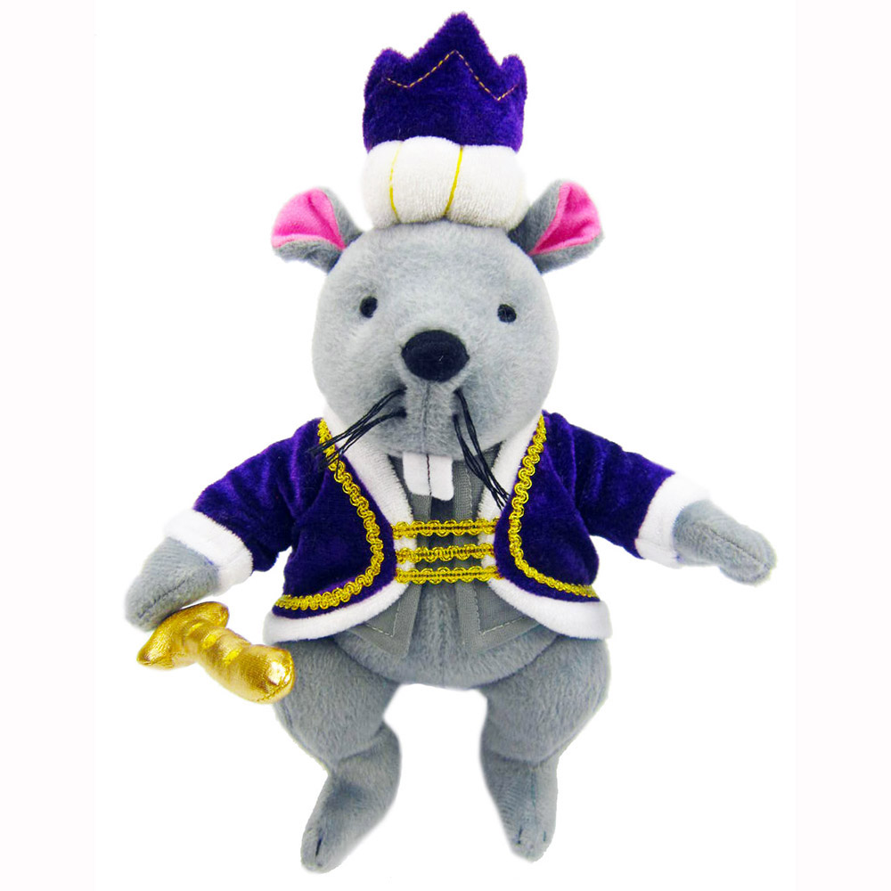 Plush Mouse King Doll with Royal Crown and Jacket 12 inch