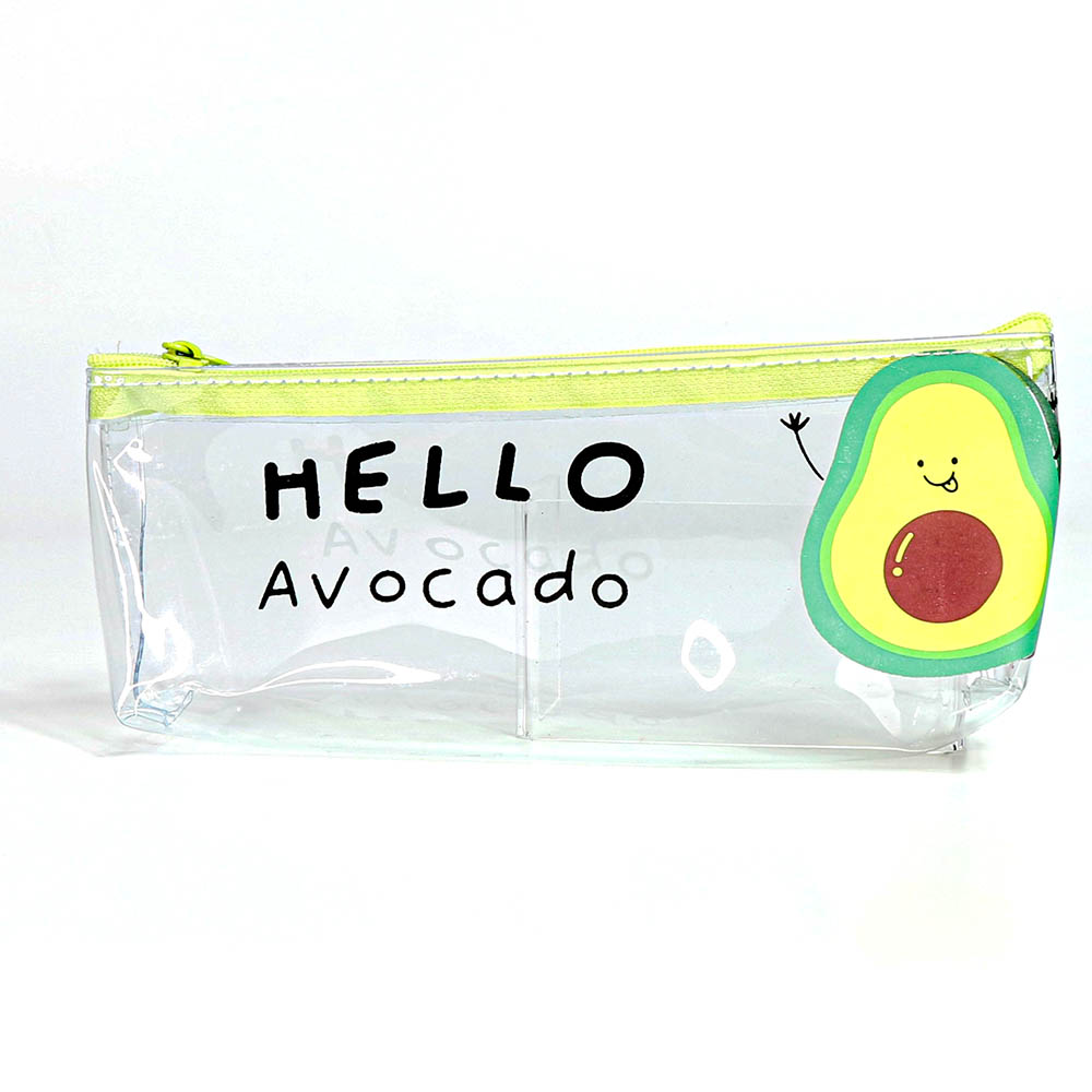 Hello Avocado Clear Pencil Cases set of 4