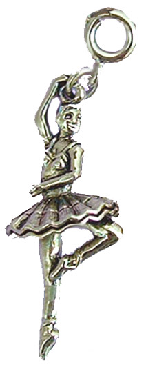 Sugar Plum Fairy Ballerina in Gold or Silver Charm