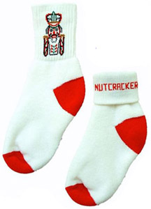 Nutcracker Heavy Weight Roll Up White Ballet Socks