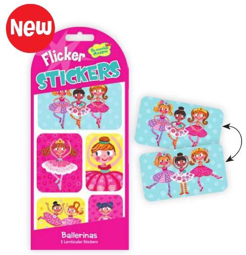 Ballerina Dancer Flicker Stickers