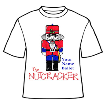 APP-25: Toy Soldier Nutcracker Multicolor Design on White T Shirts