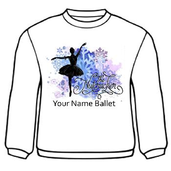 APP-30: Nutcracker Ballet Sweatshirt - Snow Scene Watercolor Design