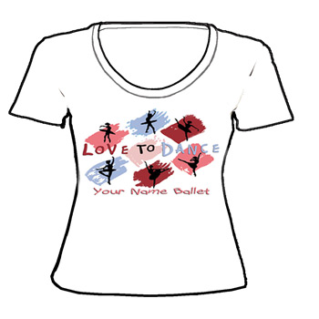 APP-38: Love to Dance Splash Design - Scoop Neck T-Shirt