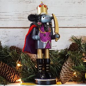 Mouse King Nutcracker With Cape And Sword 10 Inch